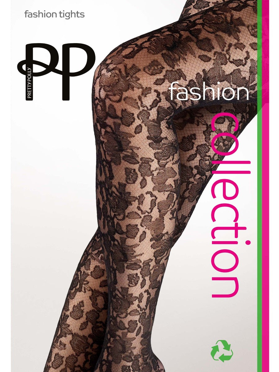 Natori Scarlet Lace Sheer Floral-Pattern Control-Top Tights