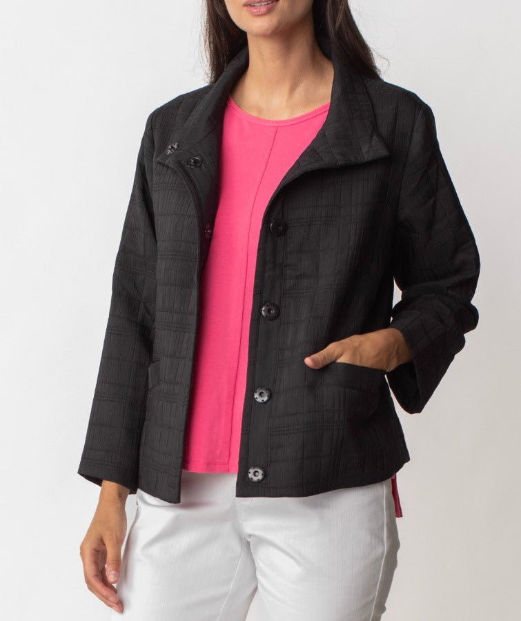 Short Quilted Jacket | Black