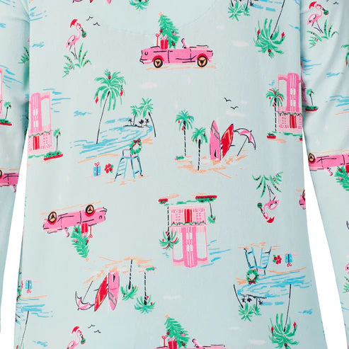 Brushed Sweater Knit Long Sleeve Top with Jogger 2-Pc Pajama Set