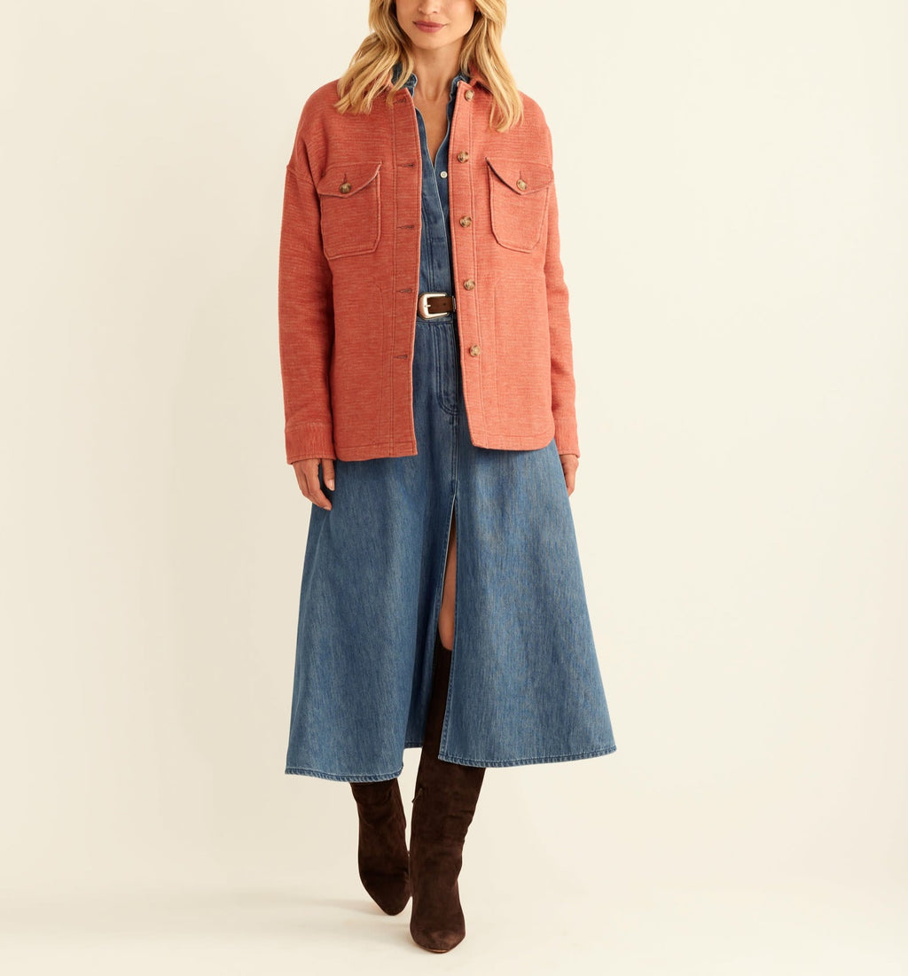 Cotton Shacket | Redwood