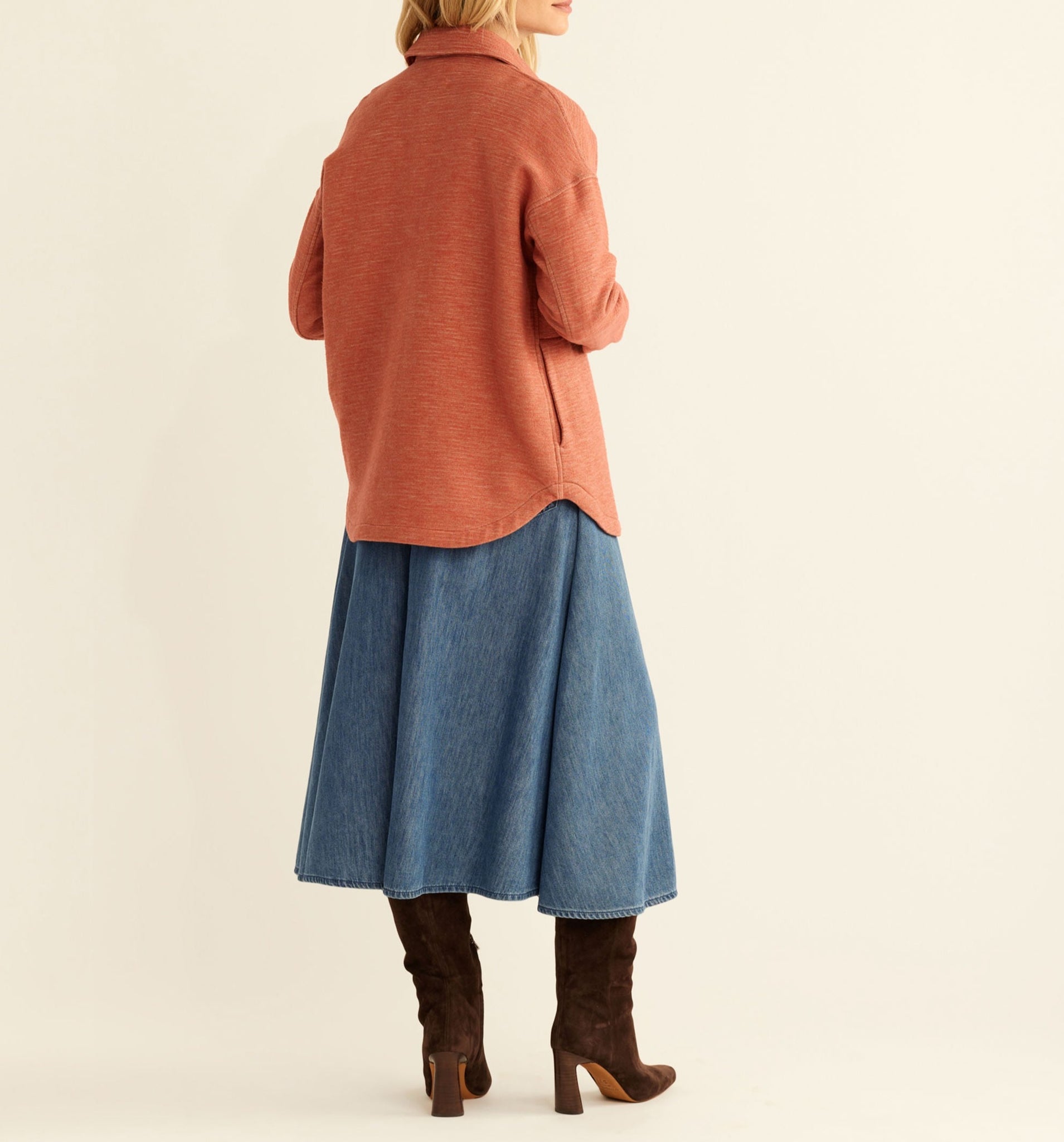 Cotton Shacket | Redwood