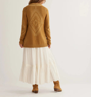 Women's Heritage Cotton Cardigan | Bronze/Curry