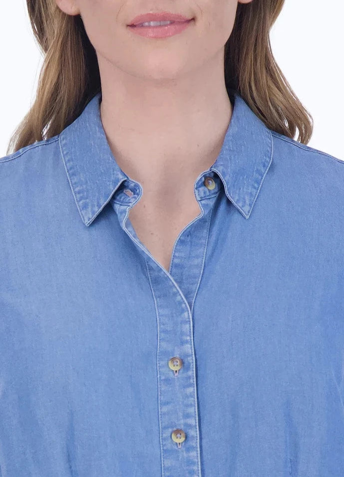 Ashley Tencel Sleeveless Shirt | Bluewash Tencel