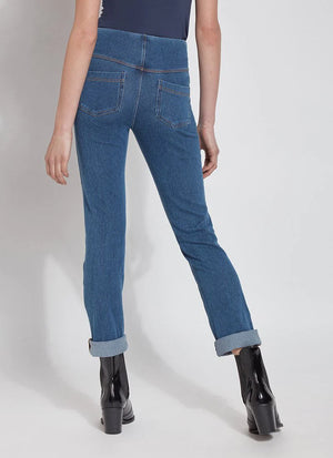 Boyfriend Denim Cuffed Jeans | Mid Wash