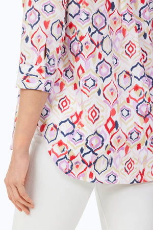 Boyfriend Non-Iron Tunic  | Summer Ikat