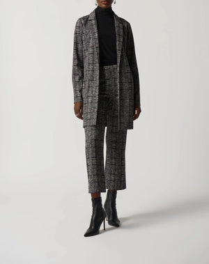 Plaid Jacquard Long Blazer