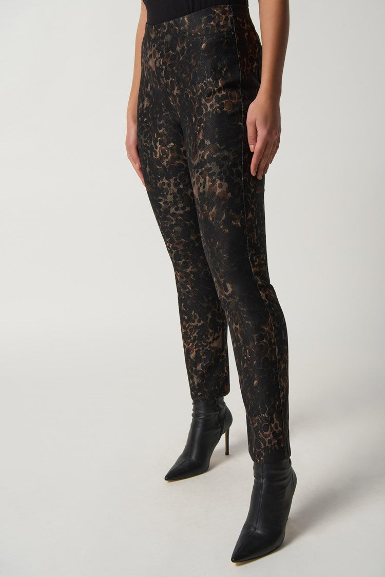 Animal Print Slim-Fit Pants | Animal