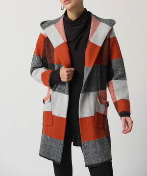 Plaid Jacquard Coat