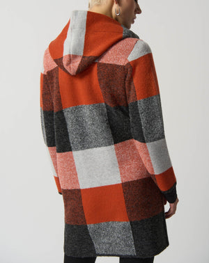 Plaid Jacquard Coat
