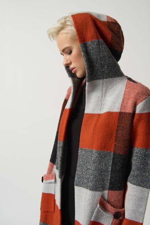 Plaid Jacquard Coat