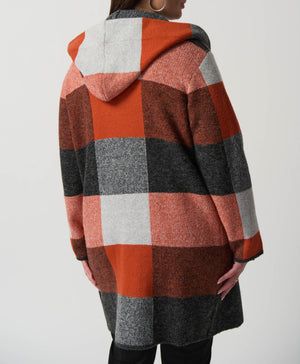 Plaid Jacquard Coat