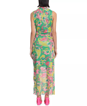 Rushed Semi-Sheer Midi Dress
