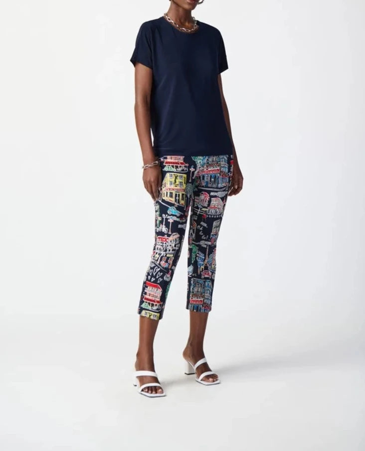 Scenery Print Millennium Pull-On Pants | Midnight Blue/Multi