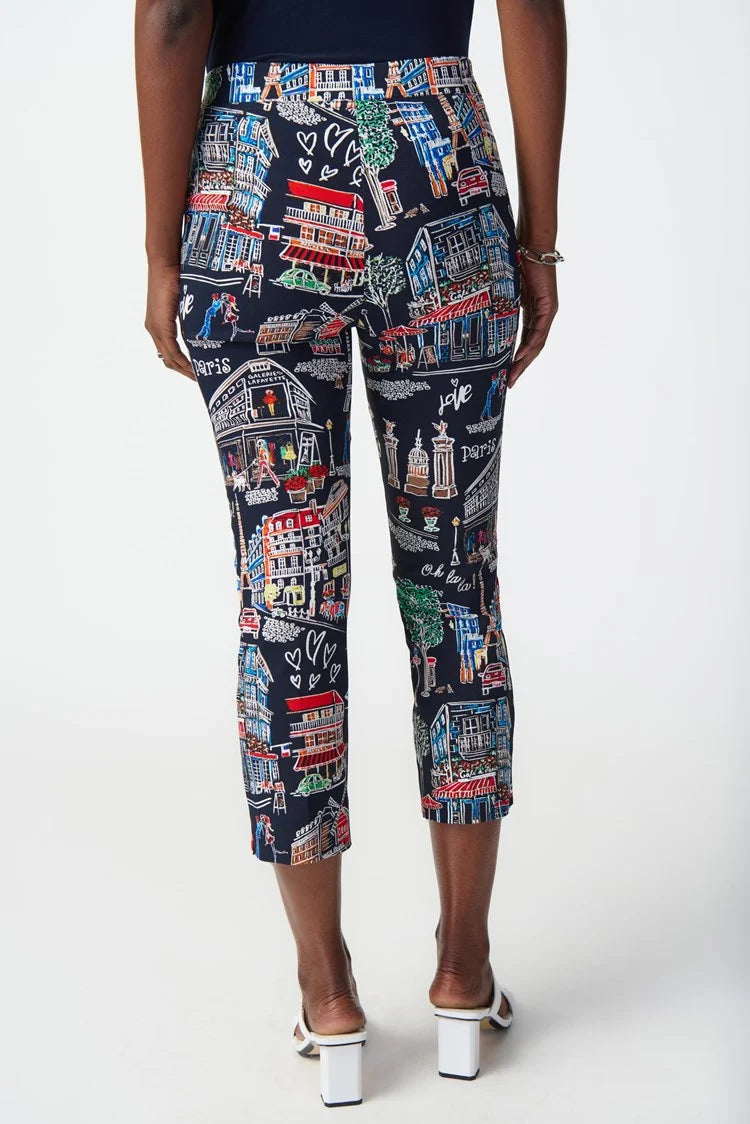 Scenery Print Millennium Pull-On Pants | Midnight Blue/Multi