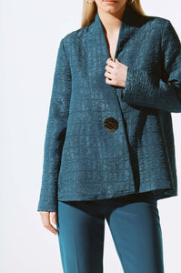 Textured Jacquard Trapeze Jacket