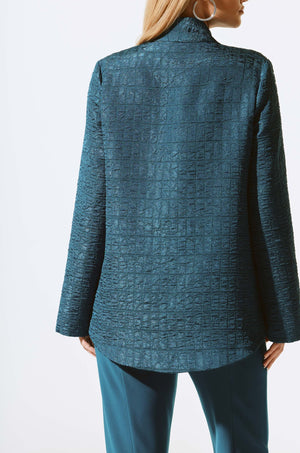 Textured Jacquard Trapeze Jacket