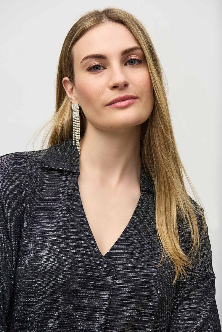 Lurex Knit Straight Top