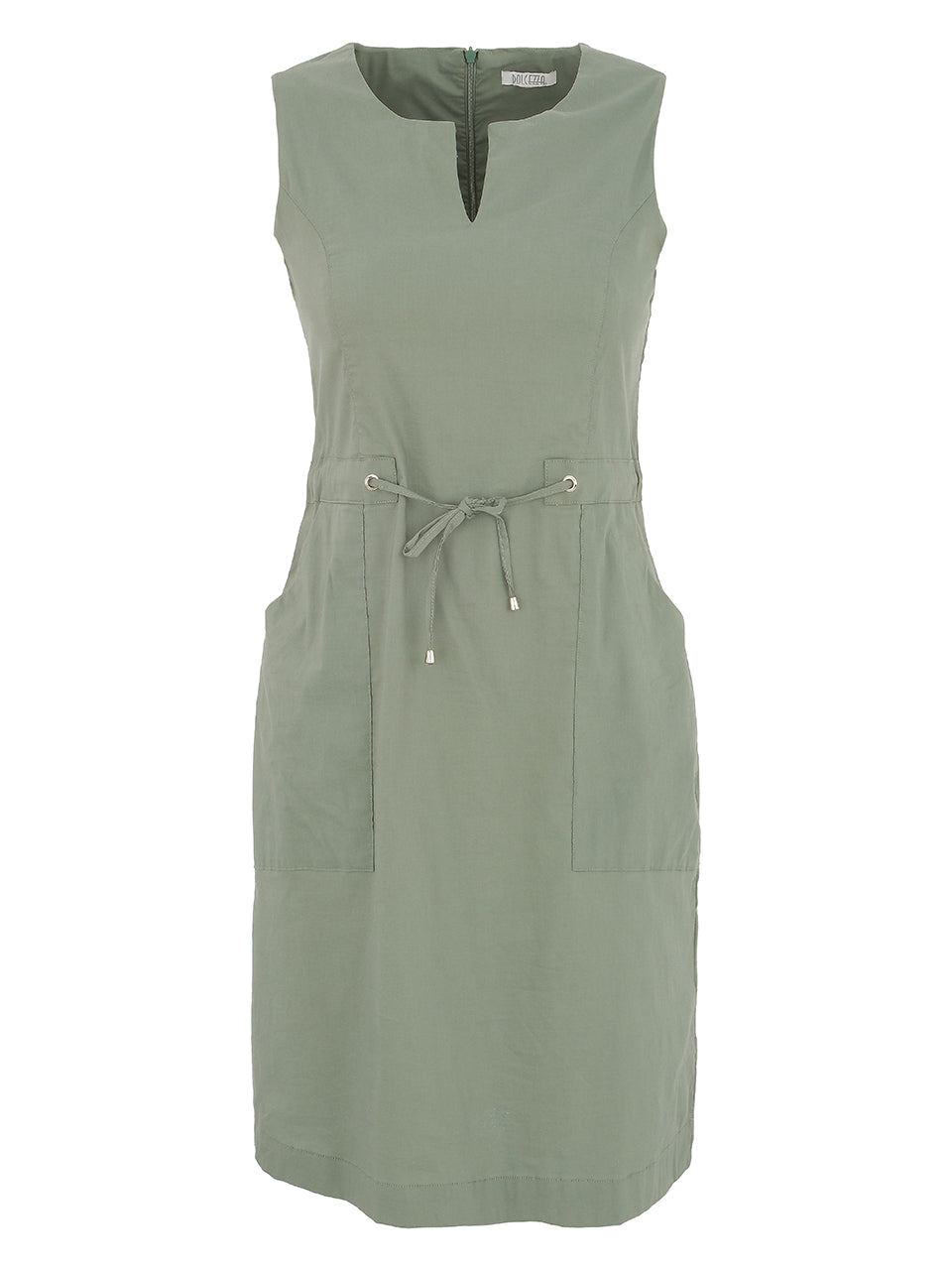 Sleeveless Drawstring Dress