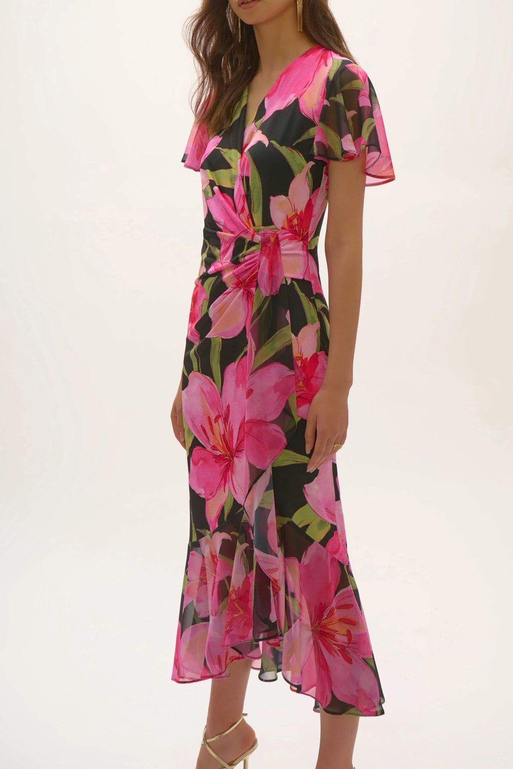 Floral Print Wrap Dress