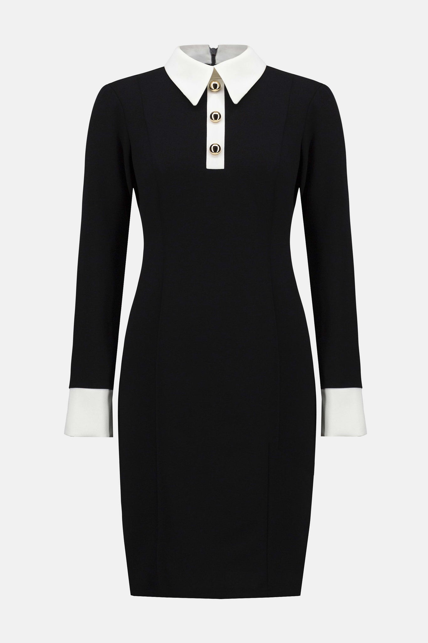 Scuba Crepe Color-Block Shift Dress