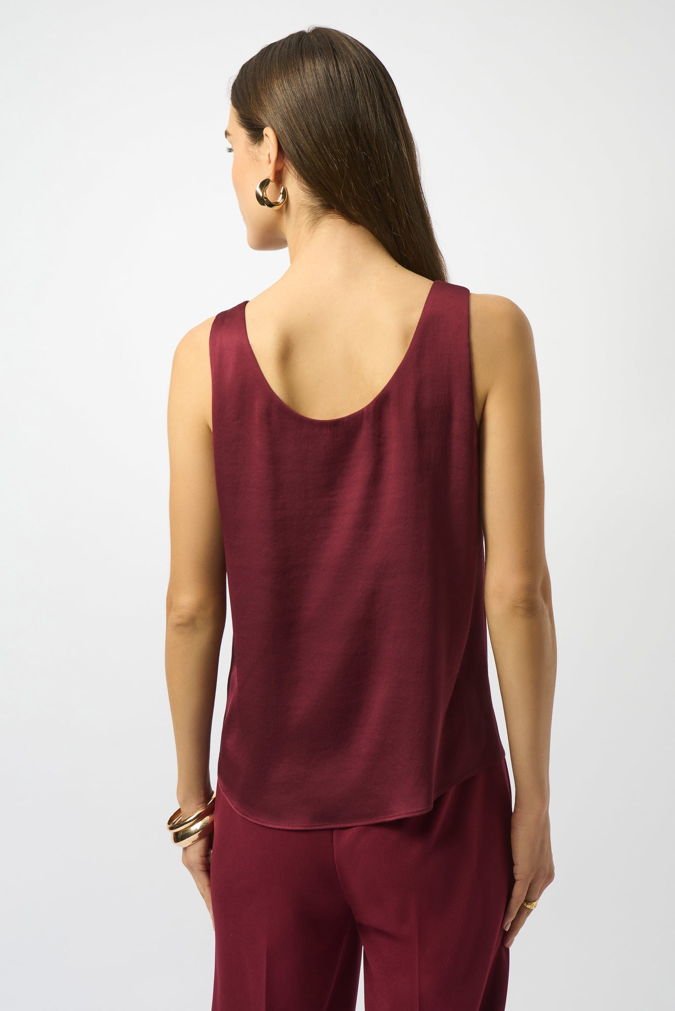 Recycled Hammered Satin Sleeveless Top
