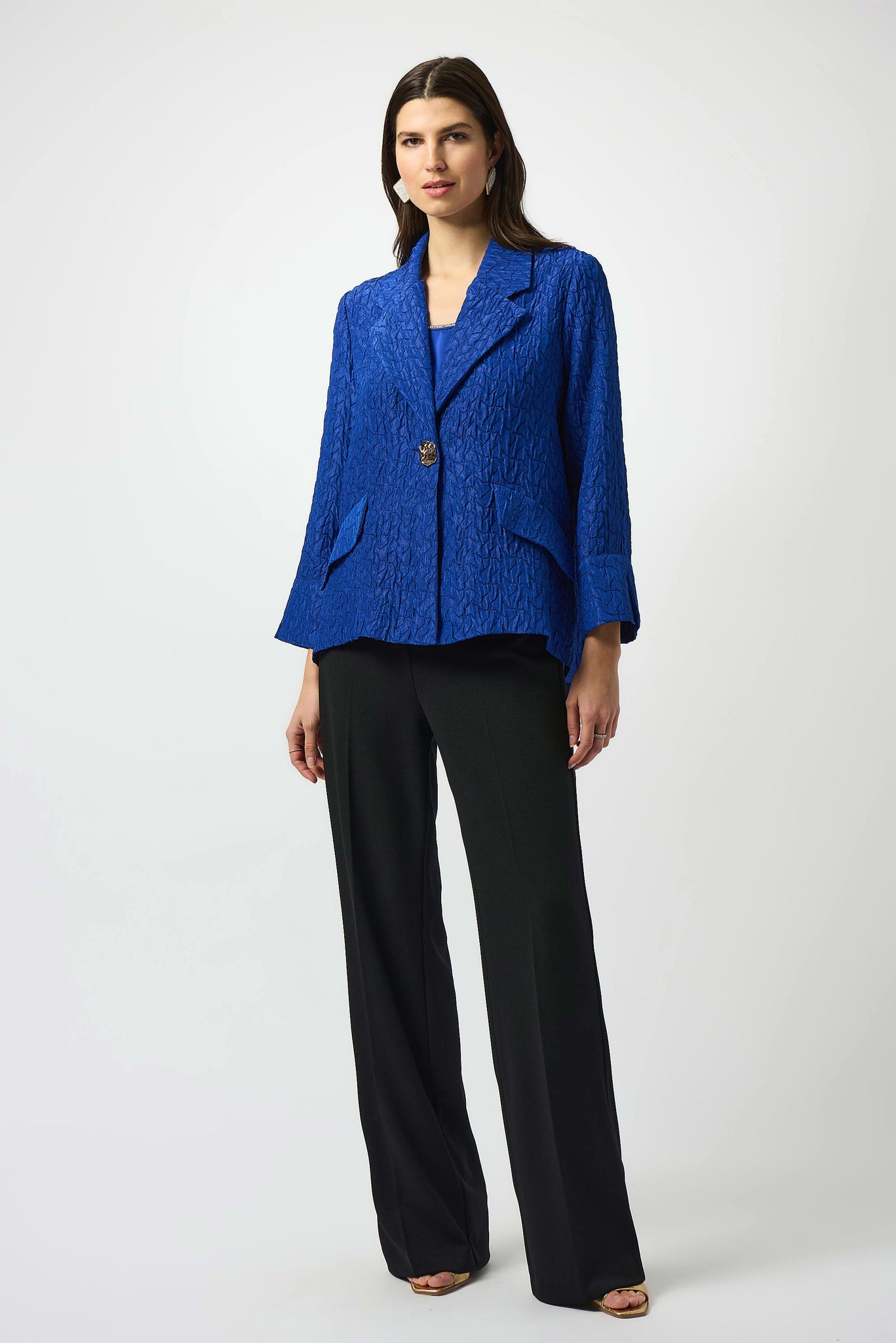 Textured Jacquard Swing Jacket