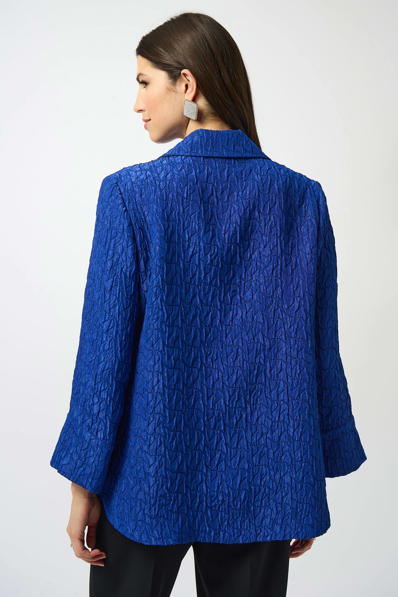 Textured Jacquard Swing Jacket