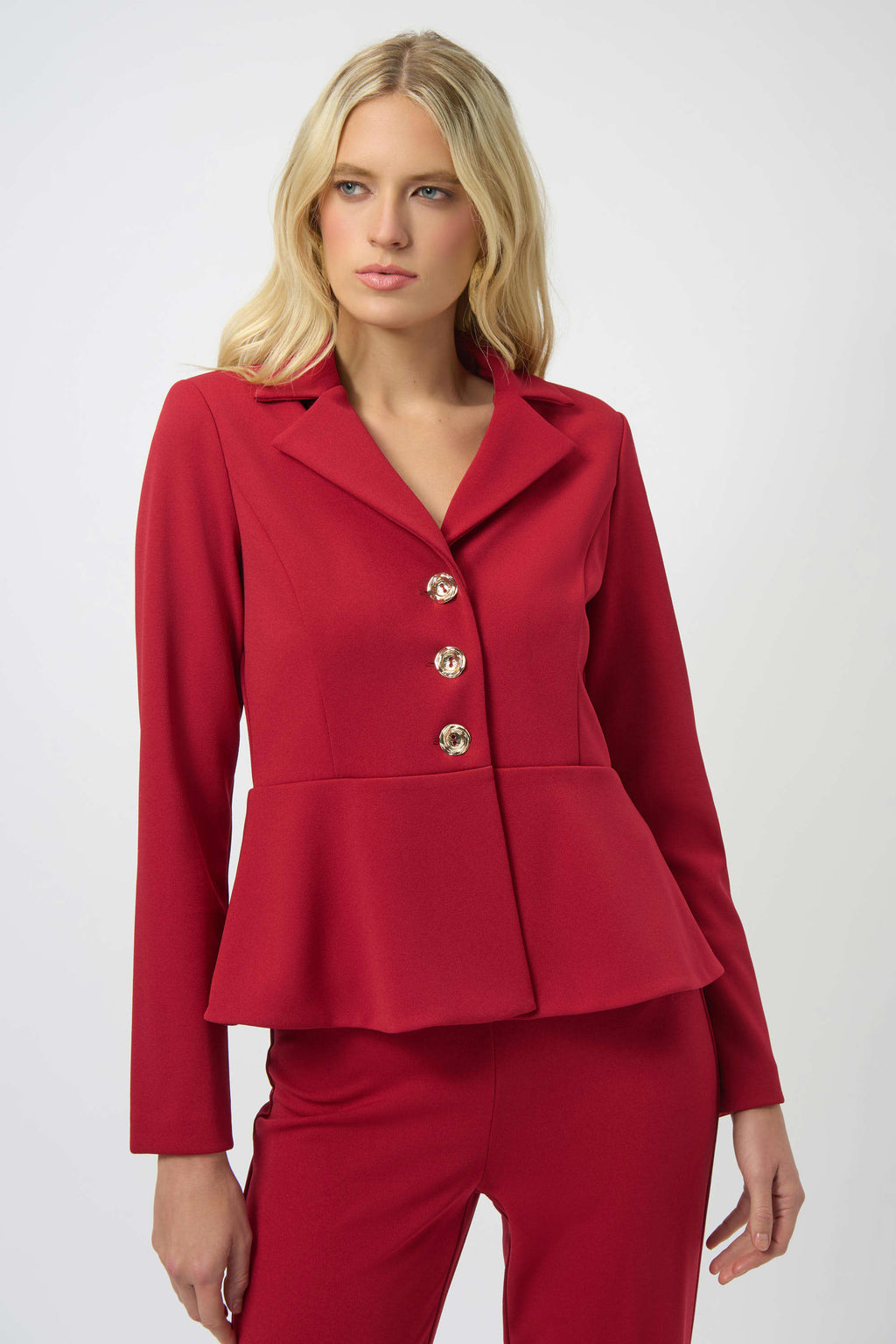 Scuba Crepe Peplum Blazer