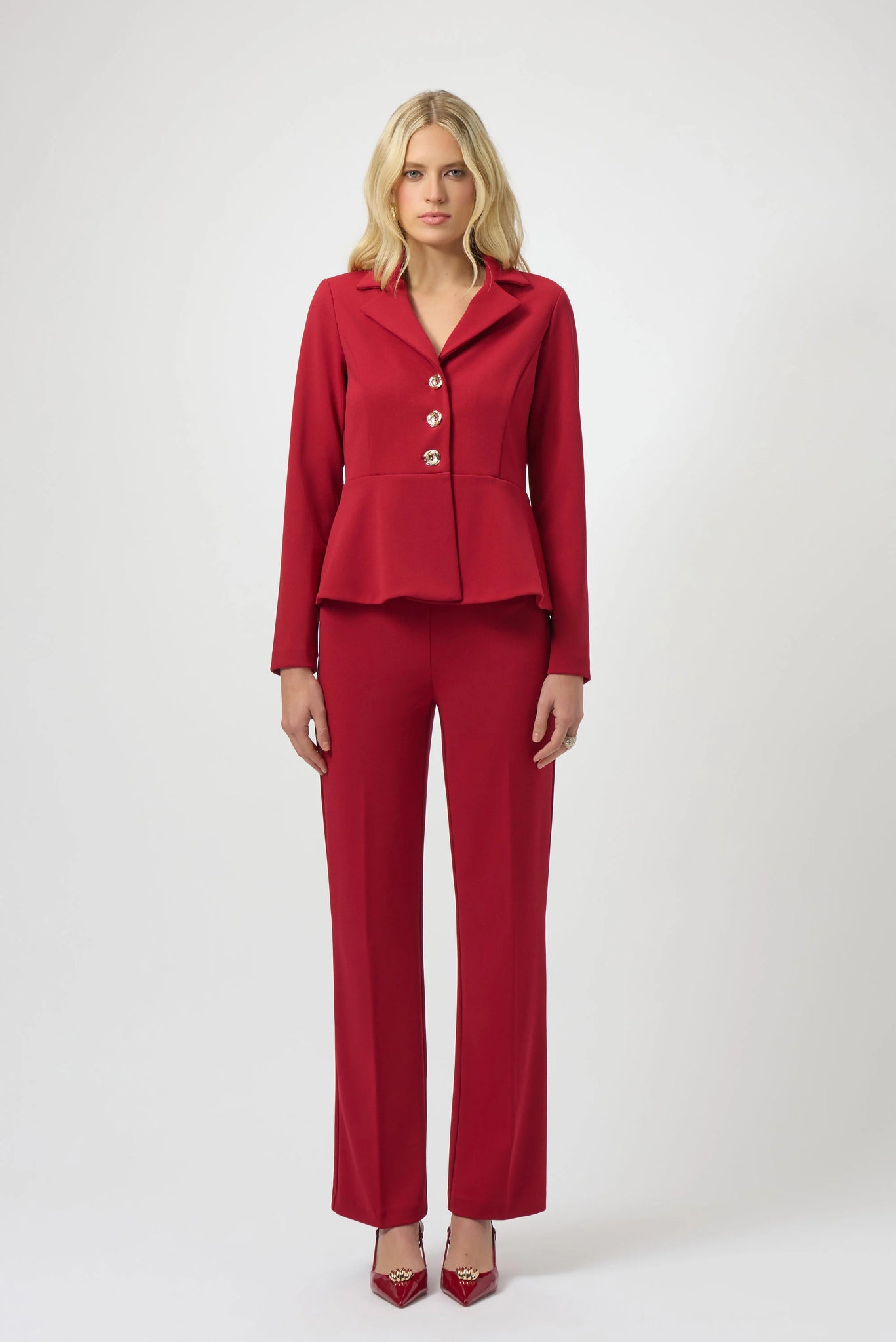 Scuba Crepe Peplum Blazer