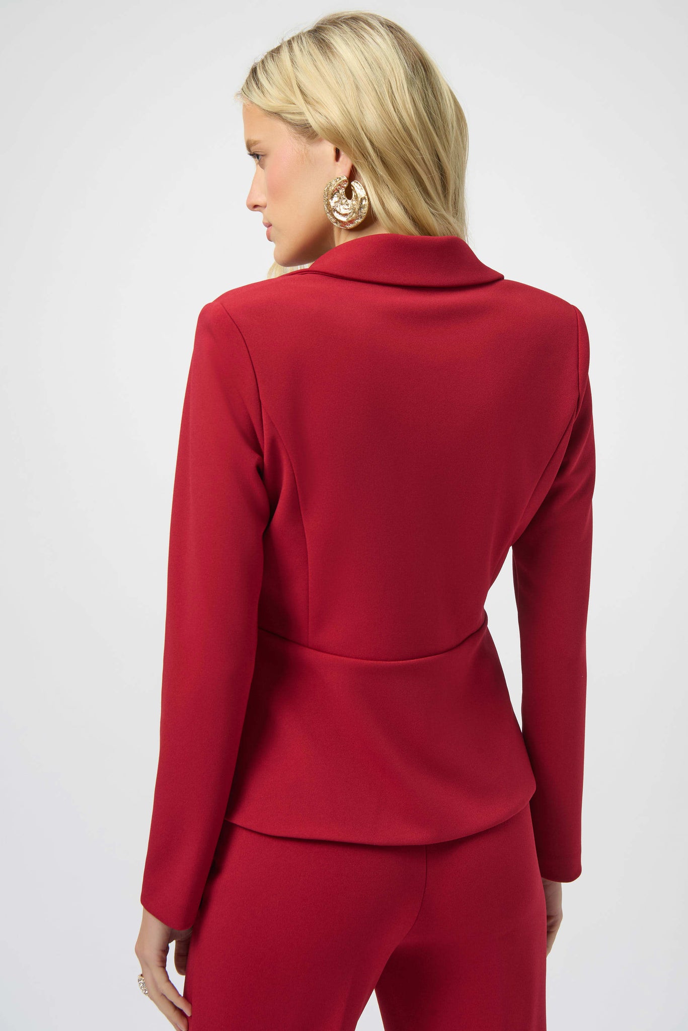 Scuba Crepe Peplum Blazer