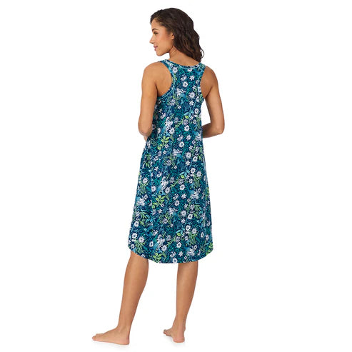 Cotton-Blend Sleeveless Sleep Midi-Gown