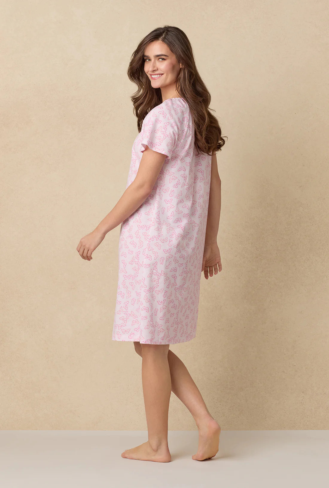 Pink Butterfly Cotton Waltz Nightgown