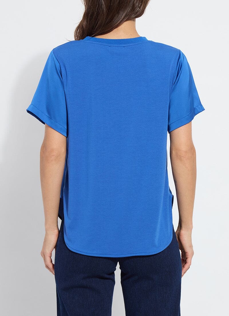 Sonja V Neck Mix Media Top