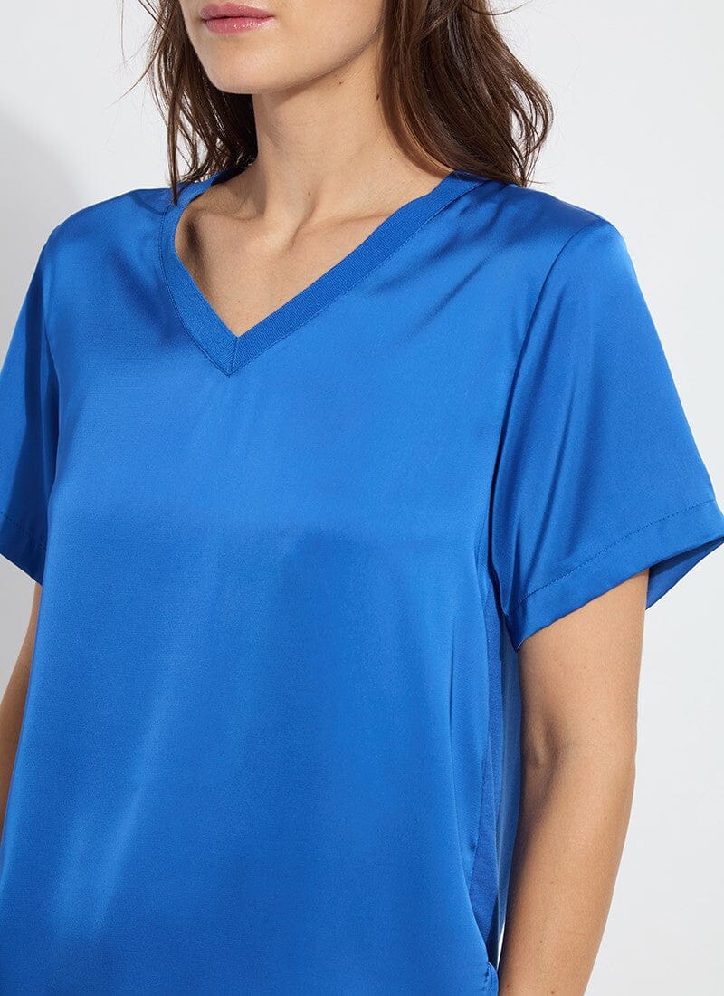 Sonja V Neck Mix Media Top