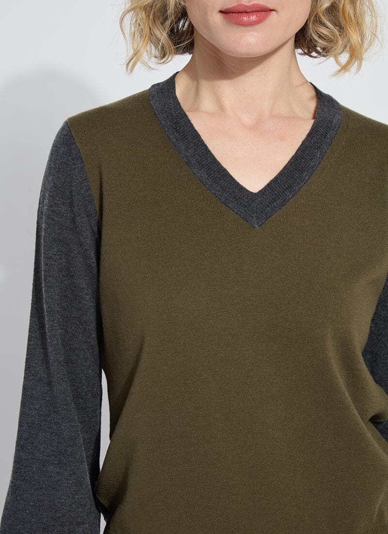 Corinne Washable 100% Merino Wool V-Neck Sweater