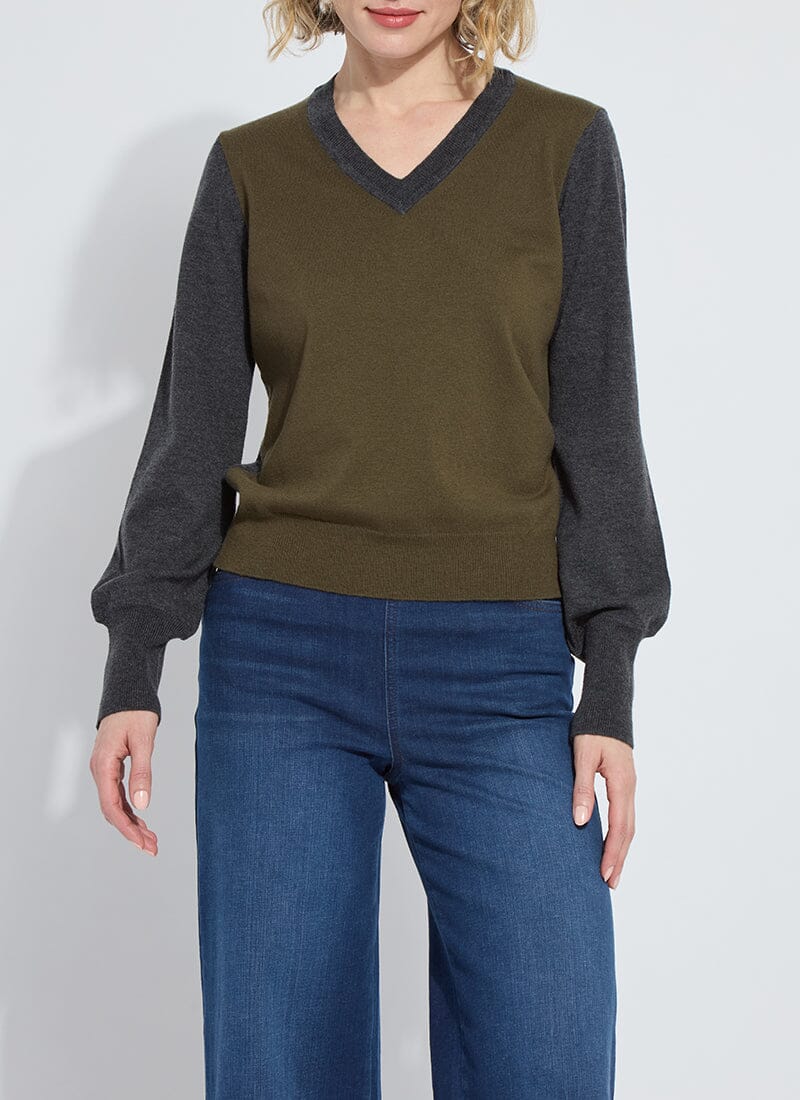 Corinne Washable 100% Merino Wool V-Neck Sweater