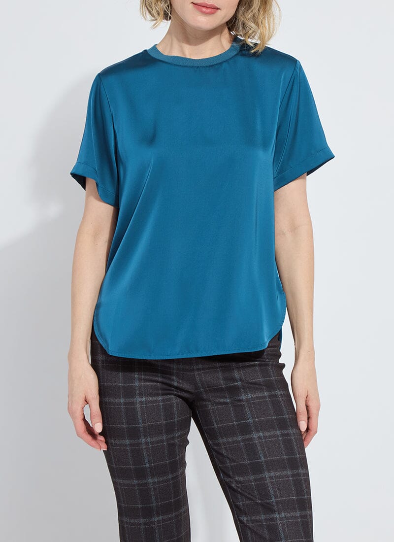 Aline Crew Neck Mix Media Top