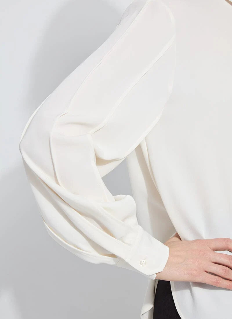 Ivette Pleated Balloon Sleeve Blouse