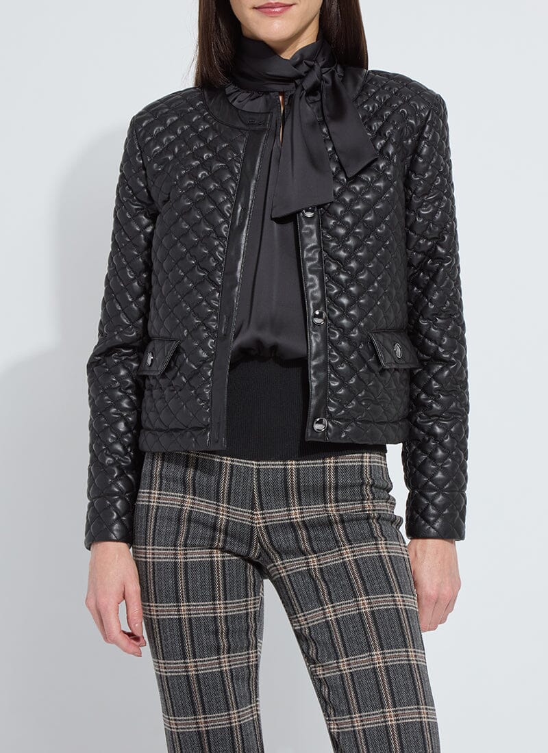 Aurelle Quilted Vegan Leather Jacket