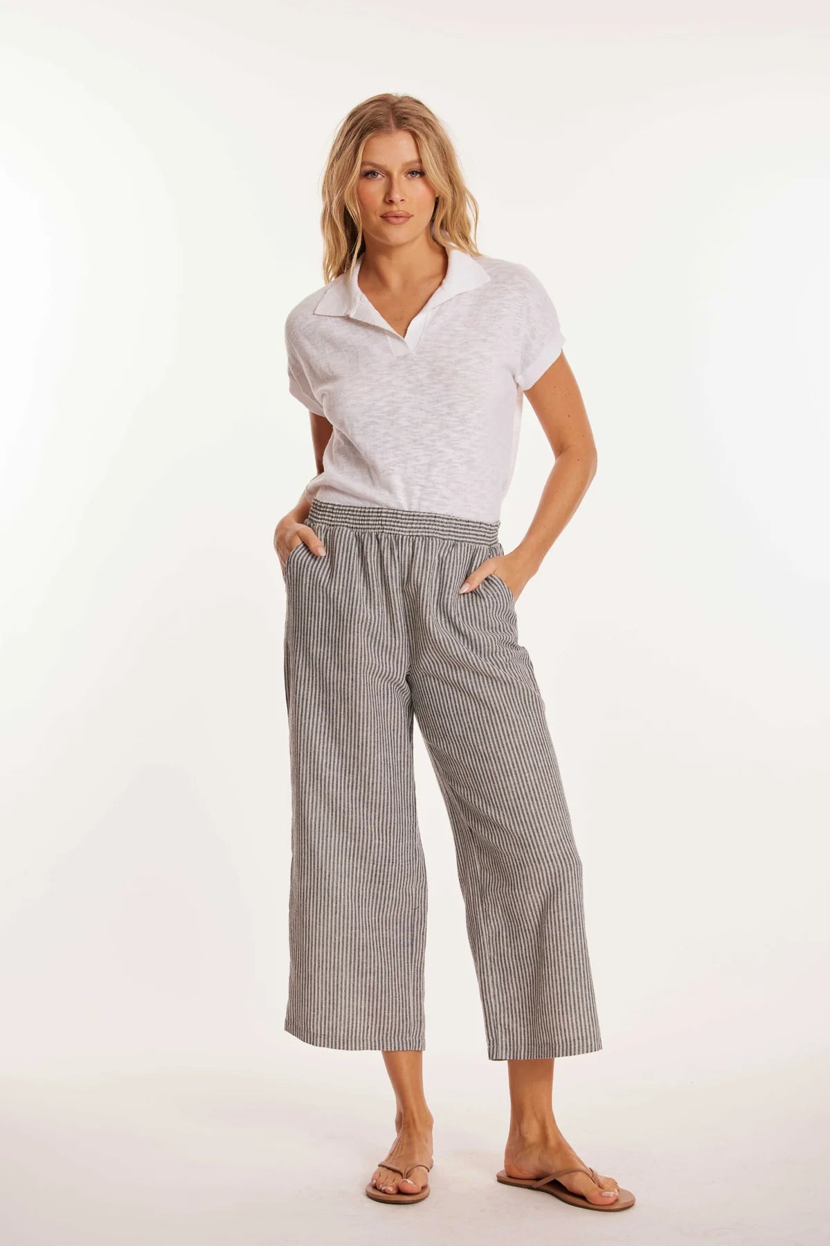 Short Sleeve Polo Sweater Top