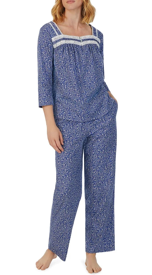 Midnight Blooms Long Pajama Set