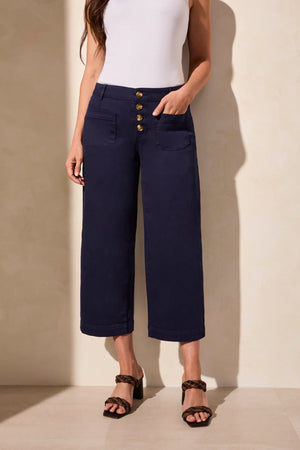 Audrey Comfort Stretch Cropped Wide Leg Jeans