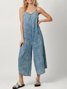 Tencel Cami Baggy Jumpsuit | Deep Blue