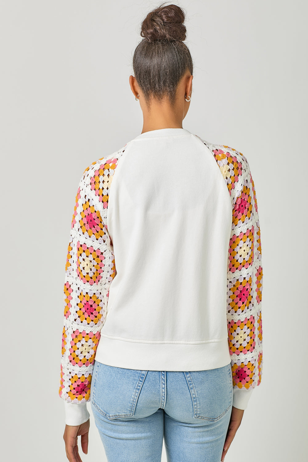 Crochet Detail Bomber Jacket