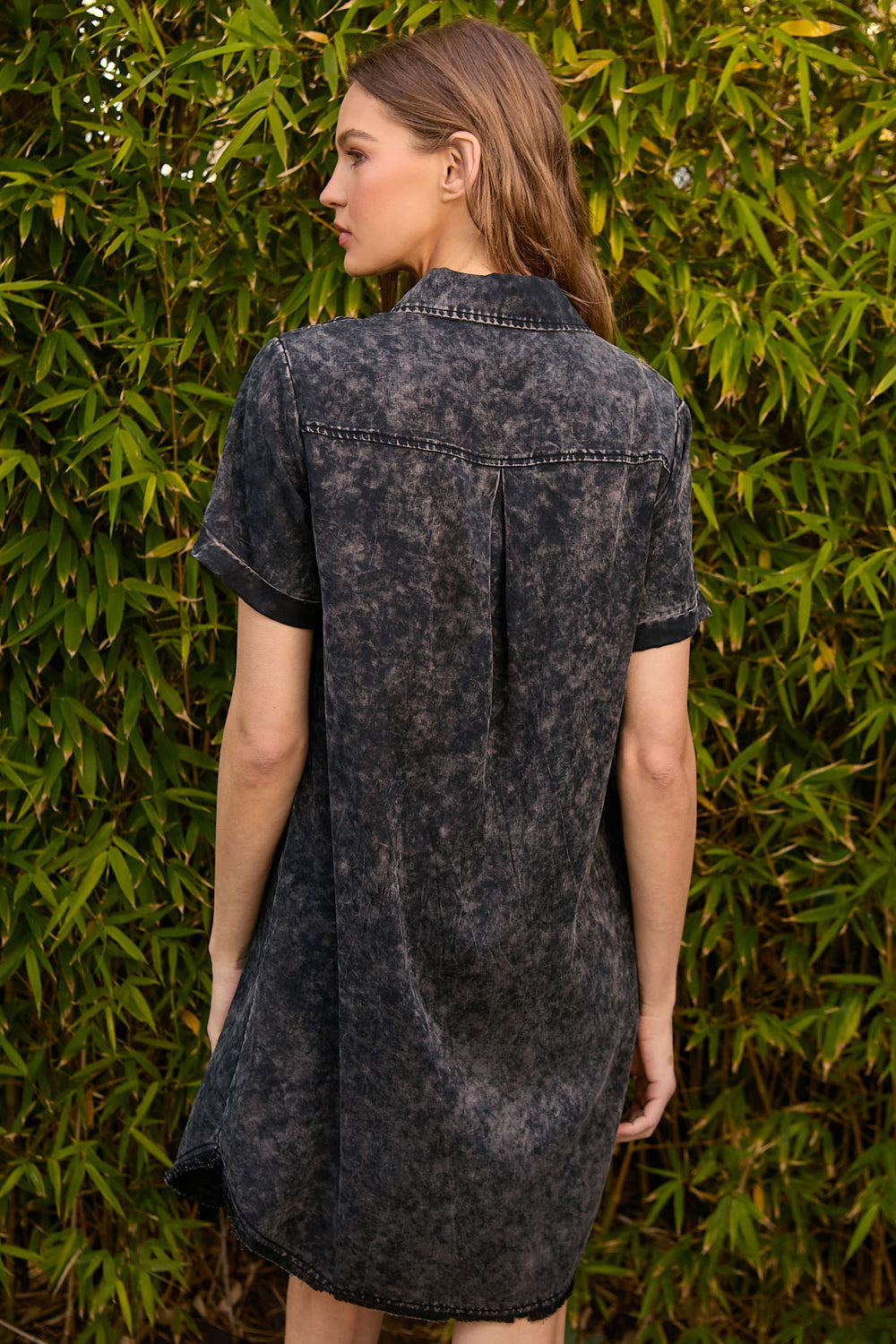 Rolled Up Sleeve Dress