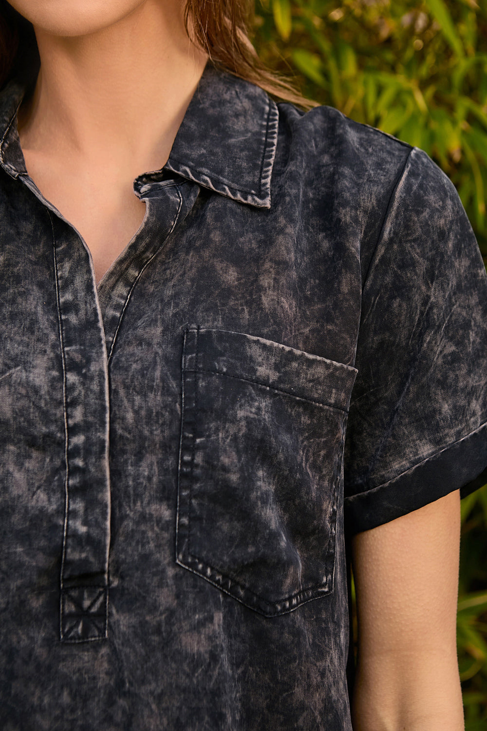 Rolled Up Sleeve Dress