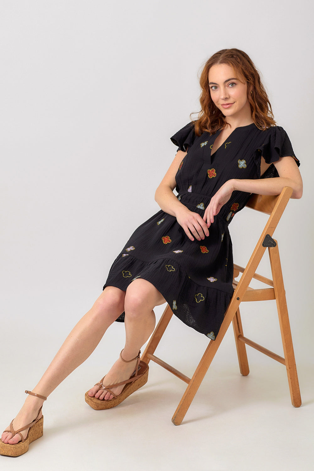 Embroidery Double Gauze Dress