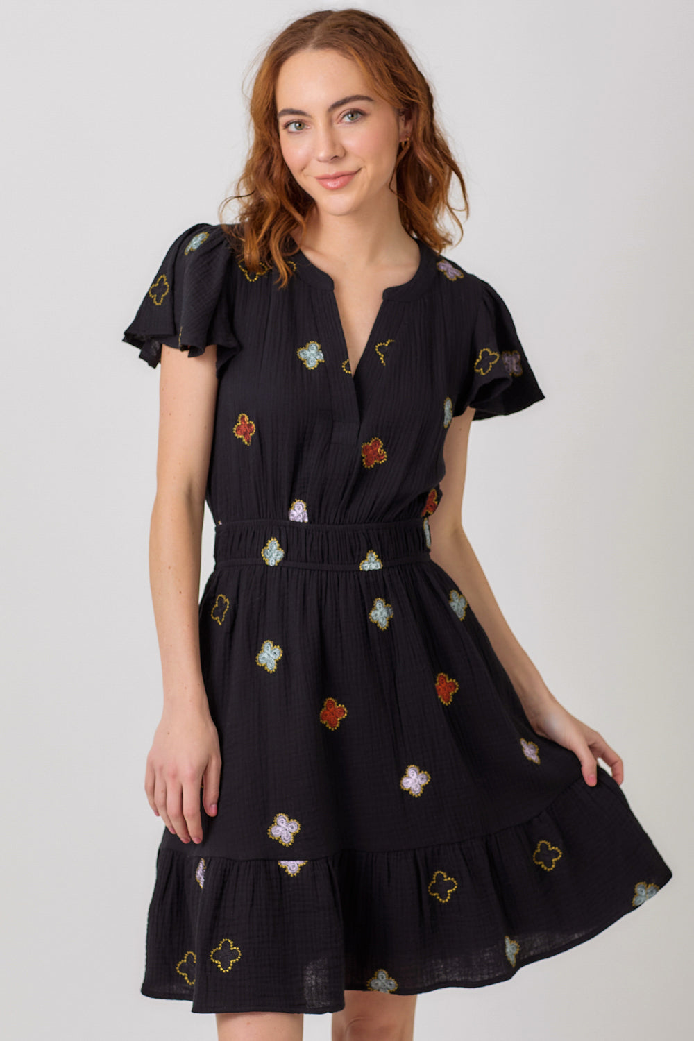 Embroidery Double Gauze Dress