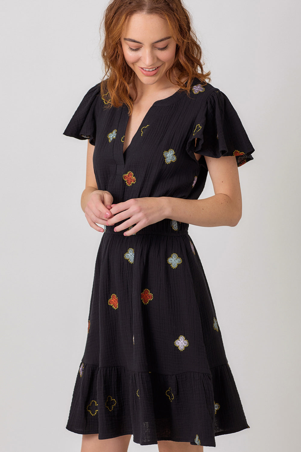 Embroidery Double Gauze Dress