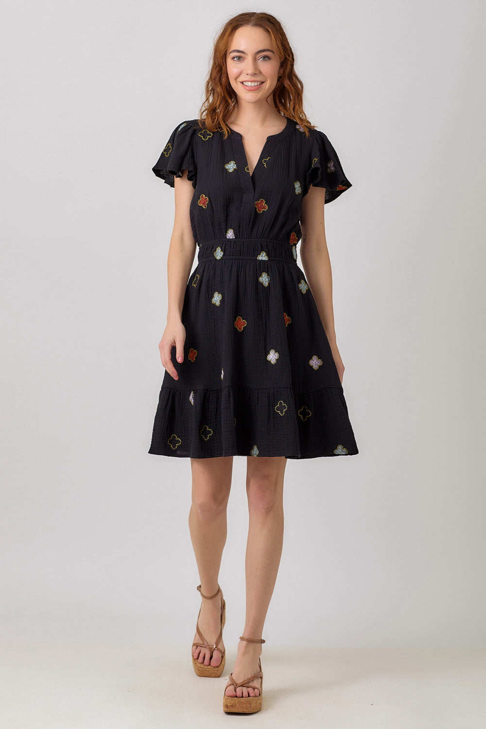 Embroidery Double Gauze Dress